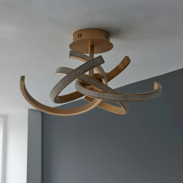 Vogue Sierra 4 Light Semi Flush Ceiling Light - Image 2
