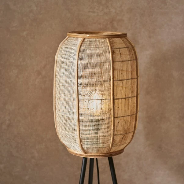 Vogue Zen Linen And Bamboo Floor Lamp - Image 4