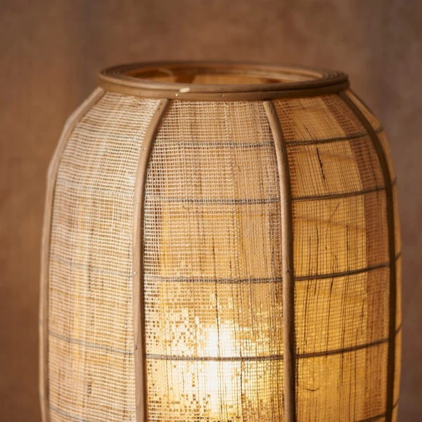 Vogue Zen Linen And Bamboo Floor Lamp - Image 5