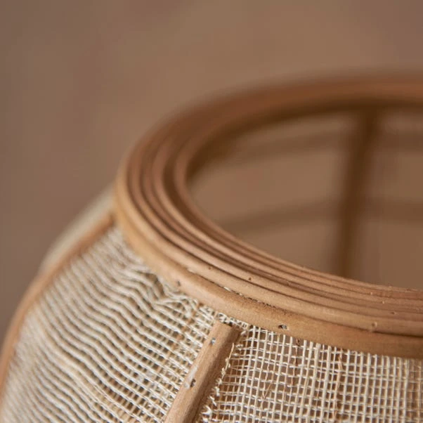 Vogue Zen Linen And Bamboo Floor Lamp - Image 6