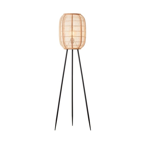 Vogue Zen Linen And Bamboo Floor Lamp - Image 7