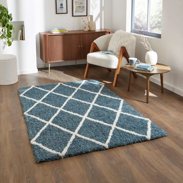 Diamond Berber Shaggy Rug - Image 19
