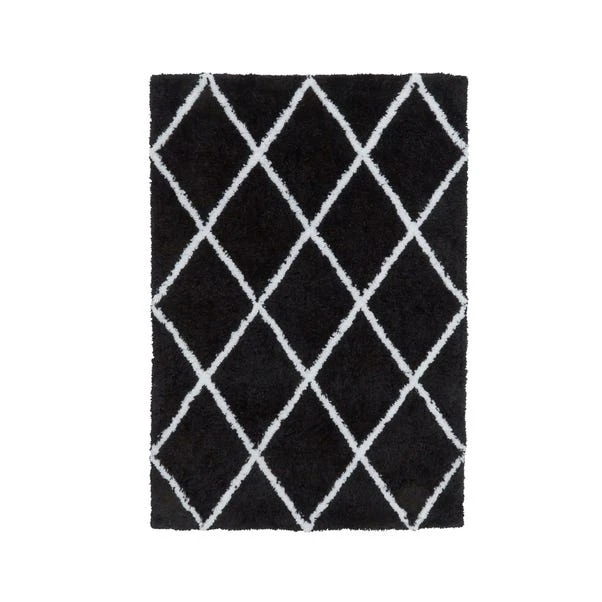 Diamond Berber Shaggy Rug - Image 17