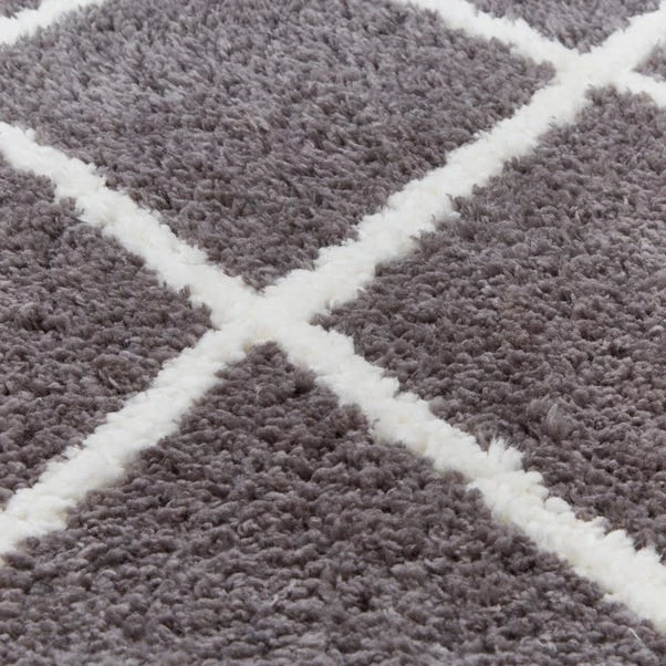 Diamond Berber Shaggy Rug - Image 2