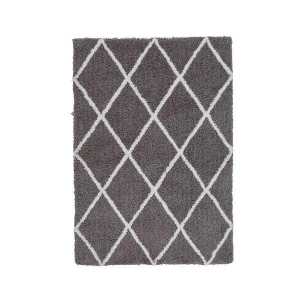 Diamond Berber Shaggy Rug - Image 5
