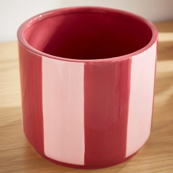 Elements Striped Ceramic Plant Pot - Image 8