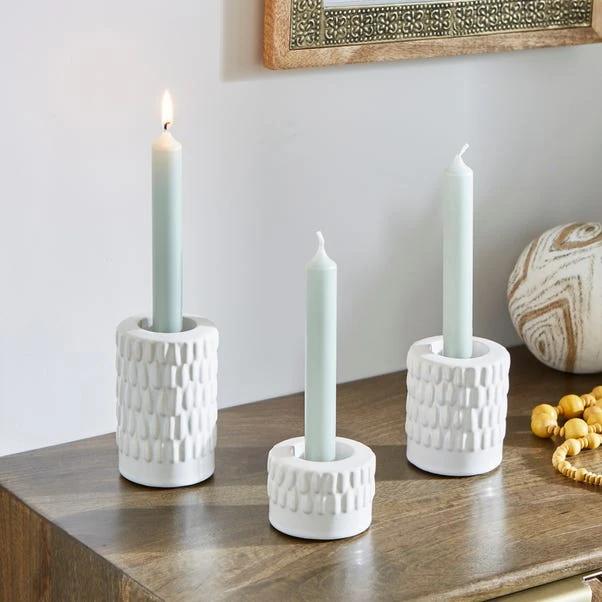 Set Of 3 Zen Ceramic 2-in-1 Candle Holders