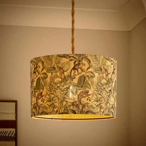 Jungle Luxe Bamboo Drum Lamp Shade - Image 2