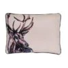 Meg Hawkins Stag Rectangular Cushion With Wooden Buttons