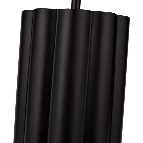 Petula Metal Scallop Table Lamp With Bloom Handloom Scalloped Cylinder Shade - Image 5