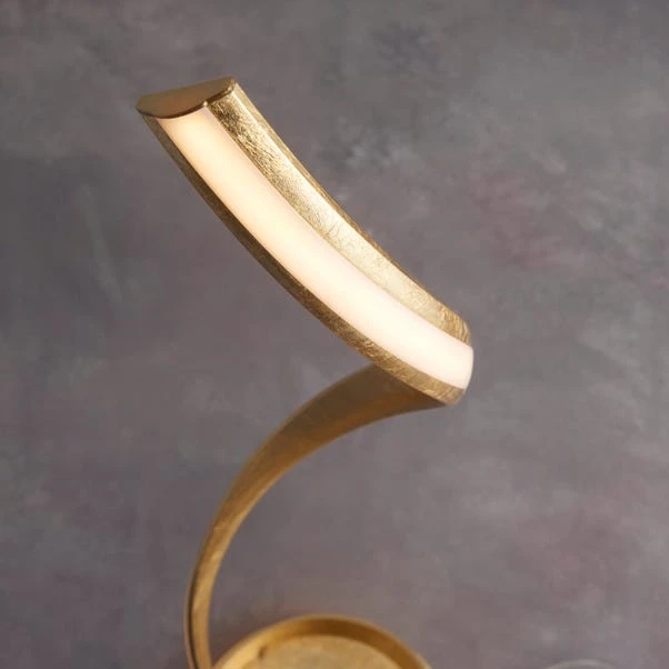 Vogue Reed LED Gold Leaf Floor Lamp - Image 2