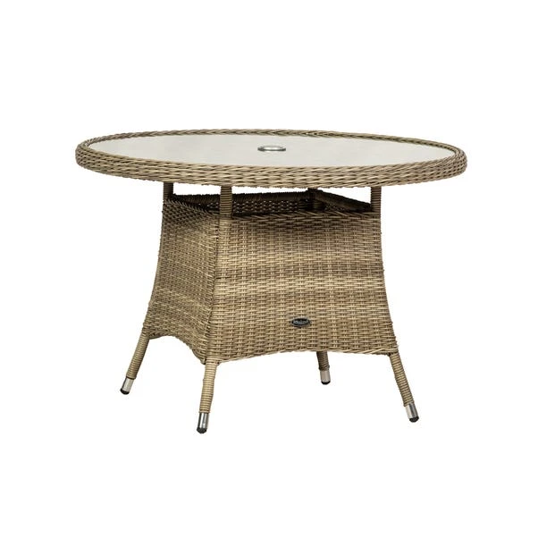 Wentworth 4 Seater Round Highback Comfort Dining Set - Image 5