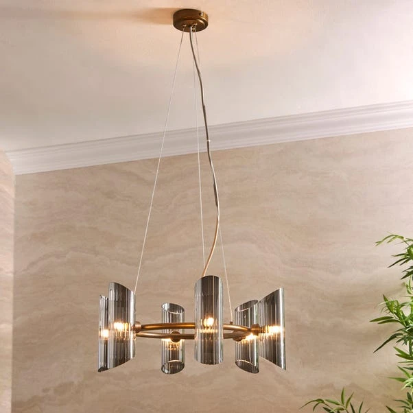Marbella Art Deco 6 Light Adjustable Ceiling Light