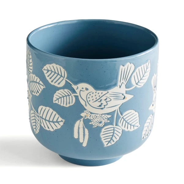 House Sparrow Wax Resist Ceramic Plant Pot - Image 3