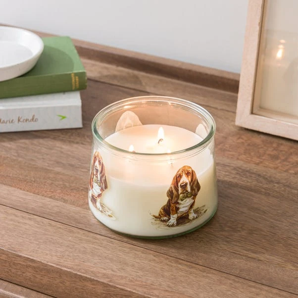 Humphrey The Hound Dog Linen Multi Wick Candle