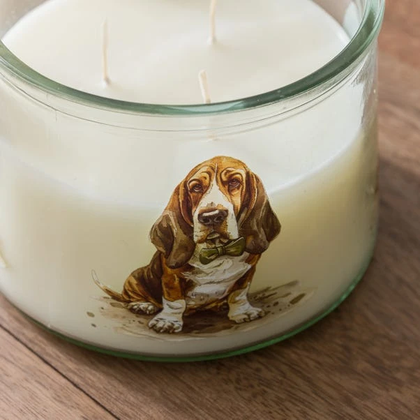 Humphrey The Hound Dog Linen Multi Wick Candle - Image 3