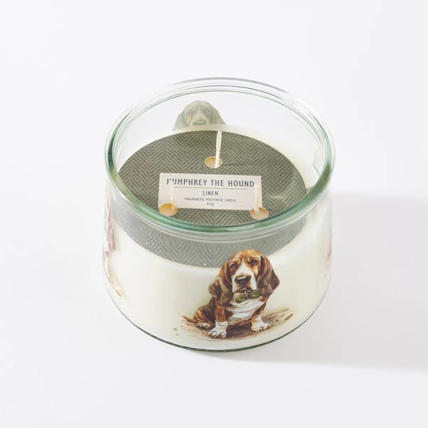 Humphrey The Hound Dog Linen Multi Wick Candle - Image 4