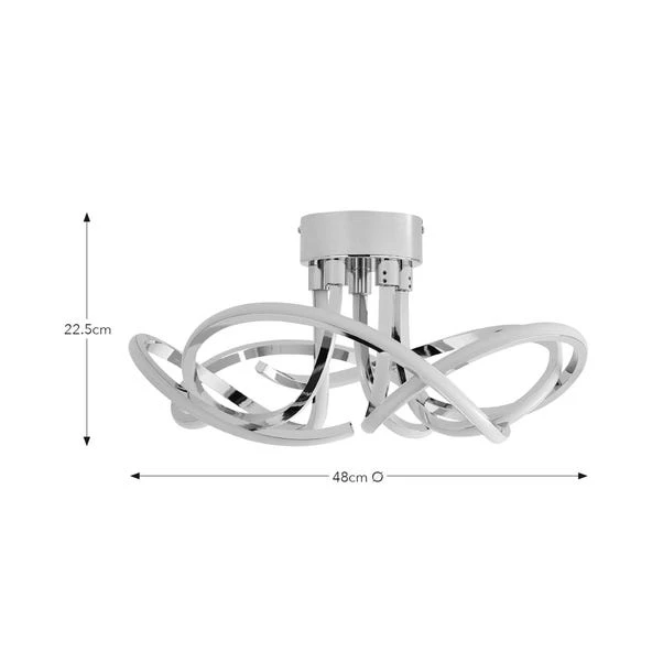 Margot Semi Flush LED Ceiling Light - Image 10