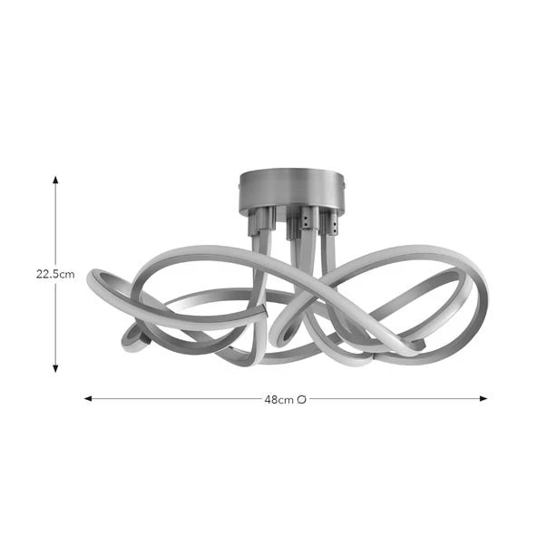 Margot Semi Flush LED Ceiling Light - Image 5