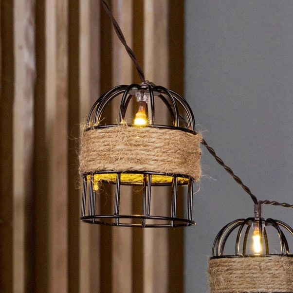 Cylinder 10 LED Indoor Outdoor Solar String Lights - Image 3