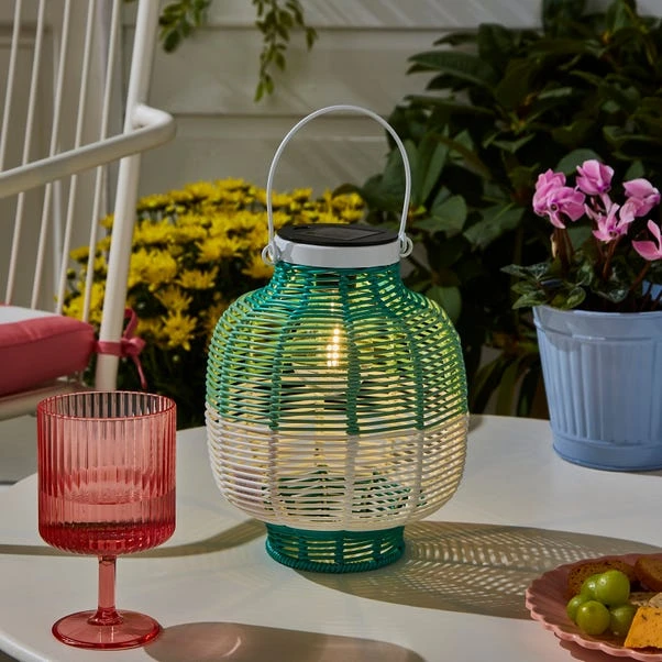 Woven LED Indoor Outdoor Solar Lantern - Image 2