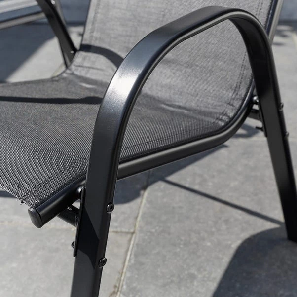 Set Of 2 Textilene Stacking Chairs - Image 7