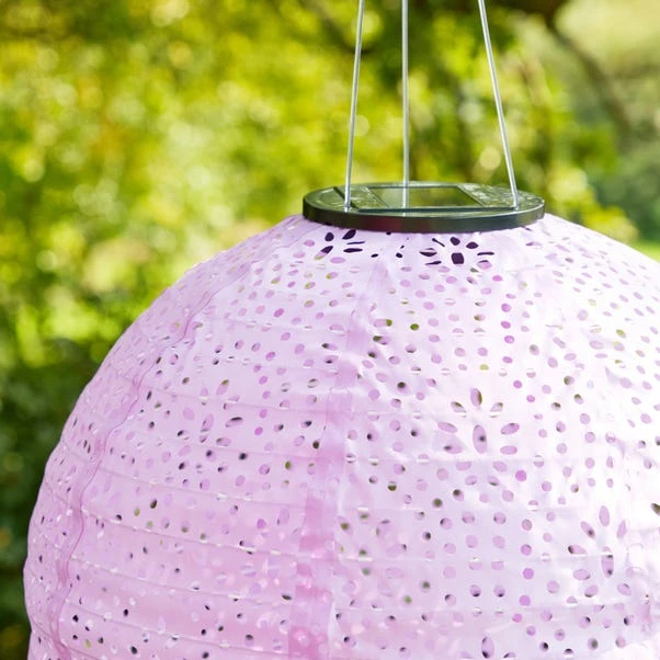 Set Of 3 Sophie Robinson LED Solar Hanging Lanterns - Image 3