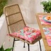 Pink Stripe Ikat Square Seat Pad