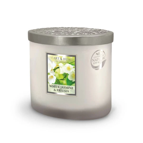 Heart And Home Ellipse White Jasmine & Freesia Multi Wick Candle - Image 3