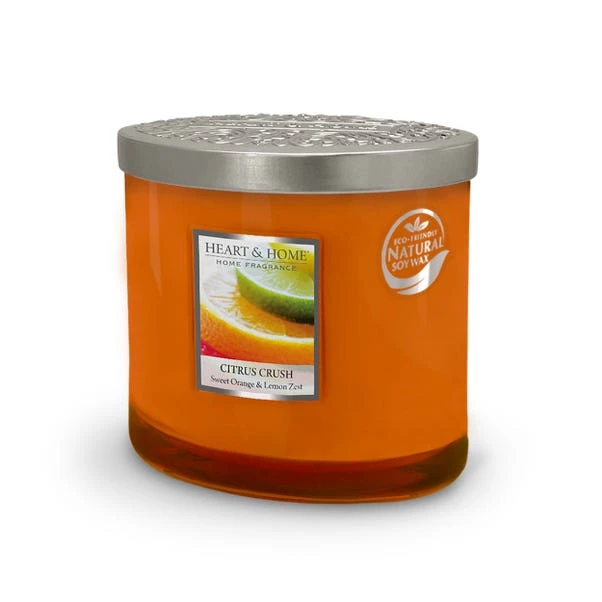 Heart And Home Ellipse Citrus Crush Multi Wick Candle - Image 3