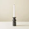 Black Ceramic Candlestick Holder