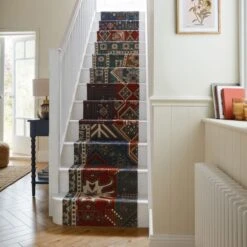 Traditional Patchwork Chenille Stair Runner