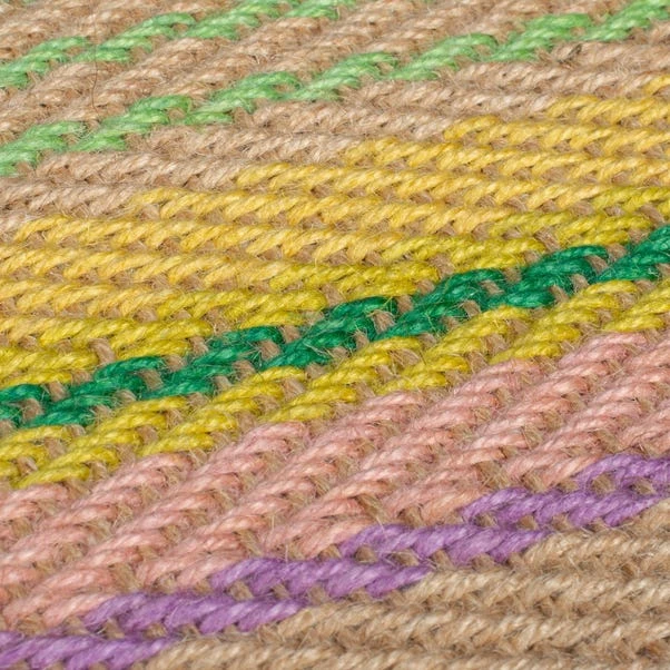 Sophie Robinson Rock Candy Stripe Jute Runner - Image 2
