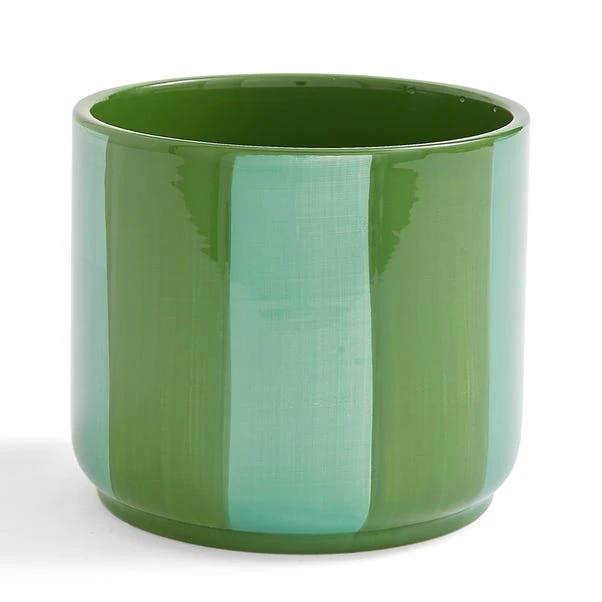 Elements Striped Ceramic Plant Pot - Image 3