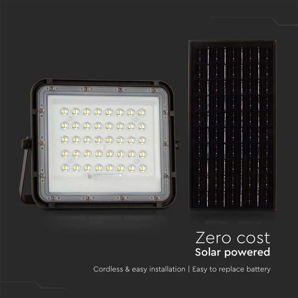 V-TAC 80W LED Solar Floodlight Outdoor Wall Light - Image 2
