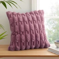 Bianca So Soft Carved Faux Fur Square Cushion