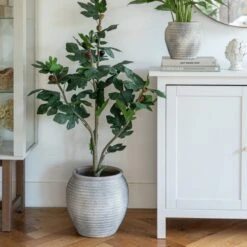 Rustic Ceramic Grey Plant Pot