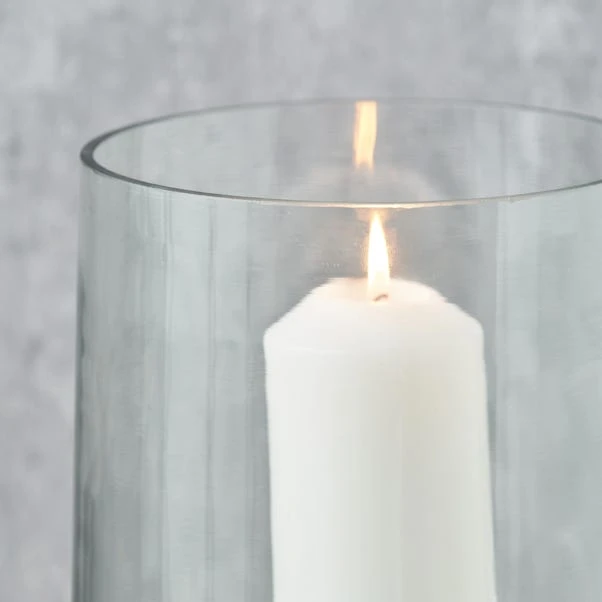 Metal & Glass Pedestal Hurricane Candle Holder - Image 15