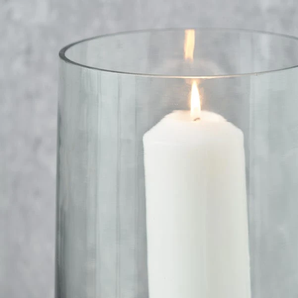Metal & Glass Pedestal Hurricane Candle Holder - Image 11