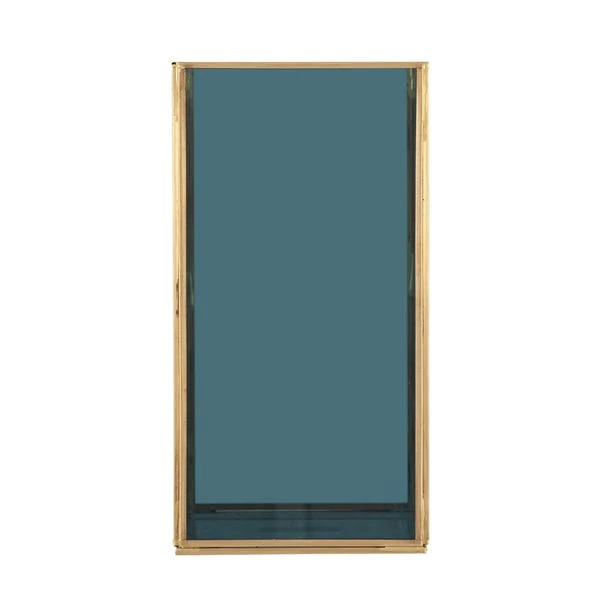 Brass & Smoked Glass Panelled Square Hurricane Candle Holder - Image 8