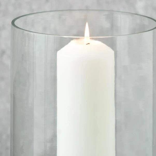Metal & Glass Pedestal Hurricane Candle Holder - Image 3