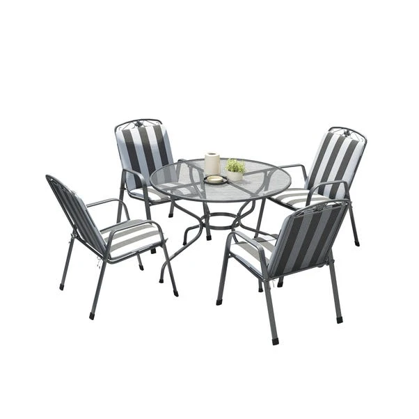 Pacific Lifestyle Elegance Round 4 Seater Dining Set With Cushions - Image 9