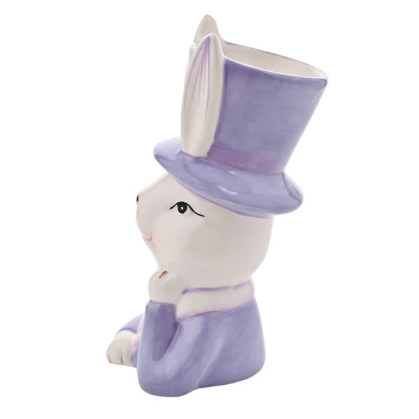 Eggs-traordinary Gift Co. Bunny In Top Hat Plant Pot - Image 7