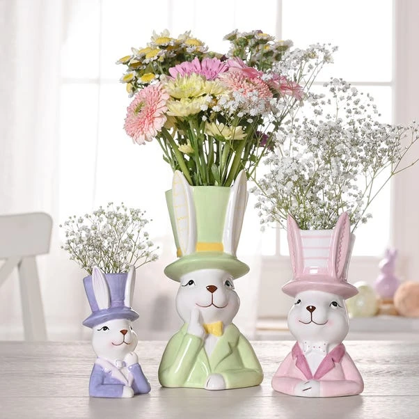 Eggs-traordinary Gift Co. Bunny In Top Hat Plant Pot